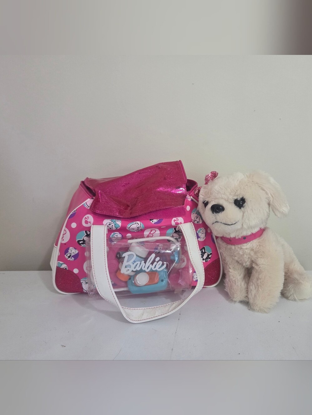Mattel Just Play Barbie Kiss & Care Pet Doctor Purse Bag With Pet